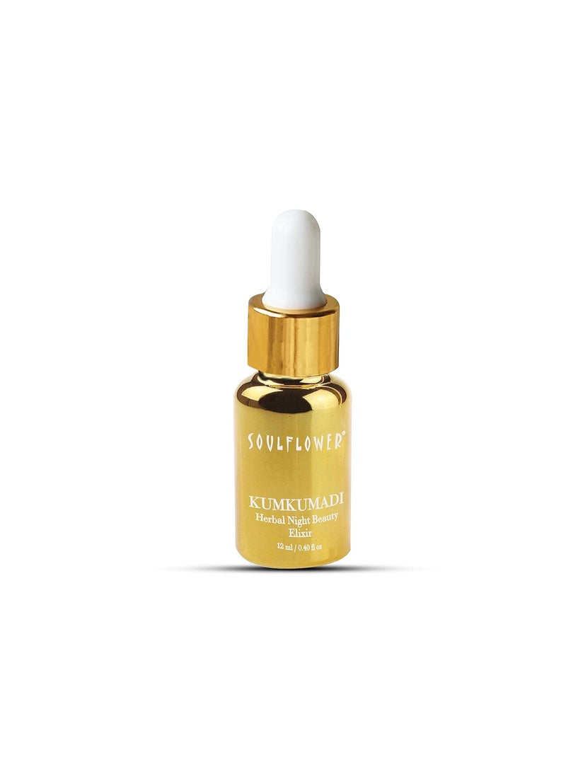 Soulflower Kumkumadi Tailam | Glow, Brightening, Moisturizing Skin, Acne, Pimple, spots, Black Heads, Fine Lines & Wrinkles | Real Saffron and Almond | Clinically Tested & Preservative Free | 12ml - Image 1
